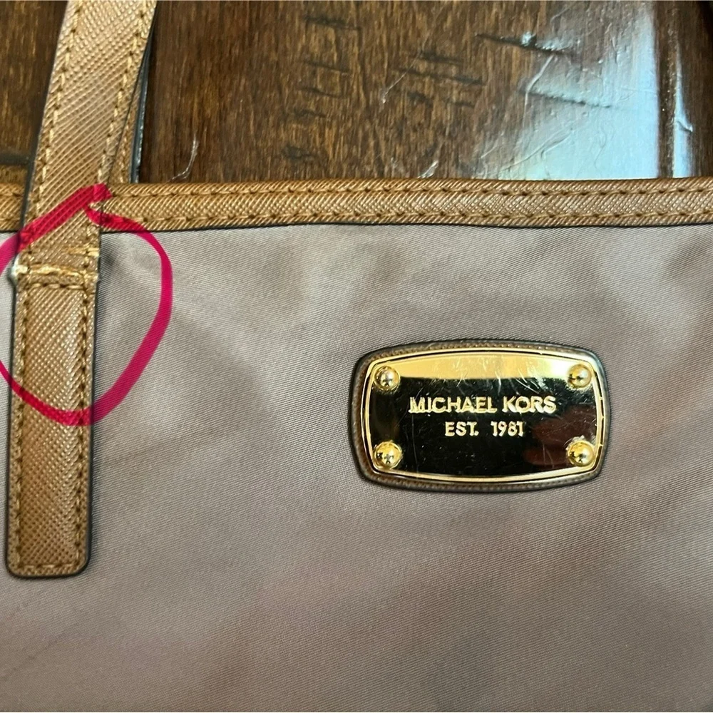 Michael Kors Satin Taupe Bag - Picture 3 of 8